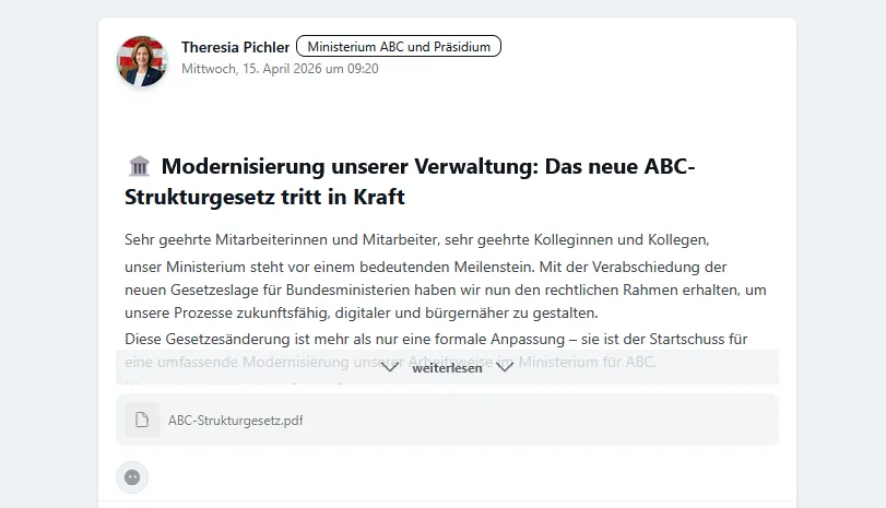 klaris Feed und Beiträge